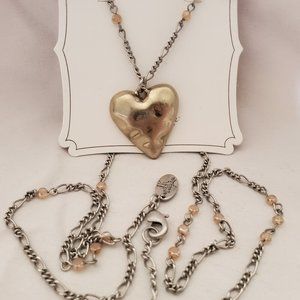 JK by Thirty-One Loving Heart Two Tone Necklace